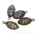 antique silver and bronze Zinc Alloy Olive shape Hollow Design Ball Shaped Beads